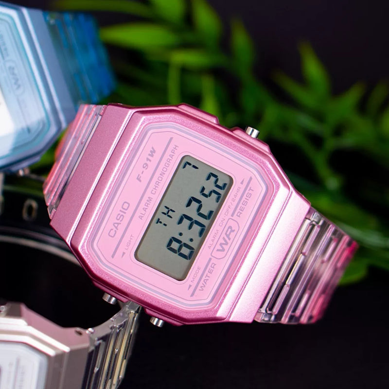 Reloj Casio F91WS - 4D Rosa