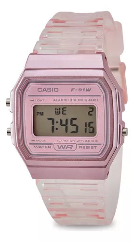 Reloj Casio F91WS - 4D Rosa