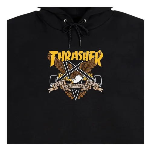 Buzo Thrasher Hoodie Eagledram Negro