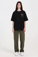 Remera Vans Lady Wall Outsized Negro