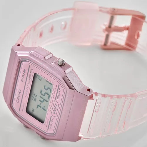 Reloj Casio F91WS - 4D Rosa