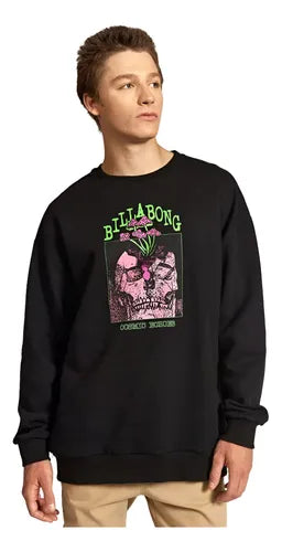 Buzo Billabong Hombre Skull Over Crew (J)