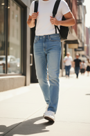 Jean Levis 502 Regular Taper Davie Celeste