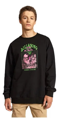Buzo Billabong Hombre Skull Over Crew (J)
