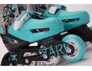Rollers Stark Kids Extensible Crazy Skull Turquesa Kit Con Protecciones