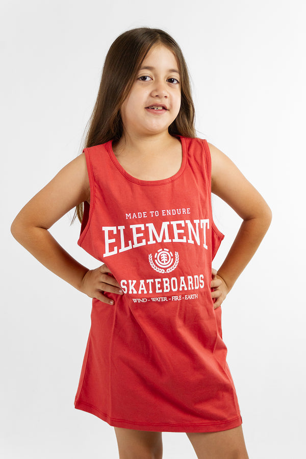 Musculosa Element Victory Singlet Kids Ladrillo