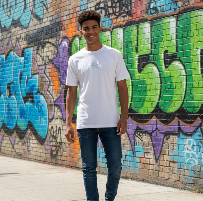 Remera King Of Art Houston Blanco