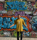 Remera King Of Art Cracked Wash Amarrillo