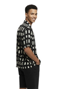 Camisa Hombre Ocn Lennox  Negro/Blanco