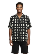 Camisa Hombre Ocn Lennox  Negro/Blanco