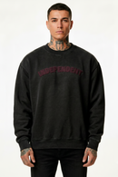 Buzo Independent Crew Print Gris