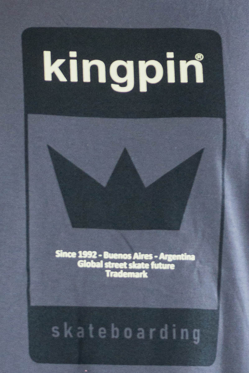 Remera Kingpin OVERSIZE Unisex Raglan Pavimento 242 Gris