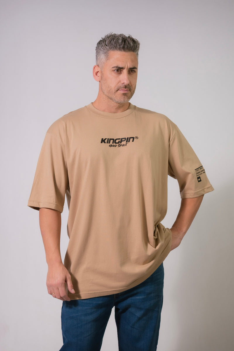 Remera Kingpin H Relax Logo Beige Y5