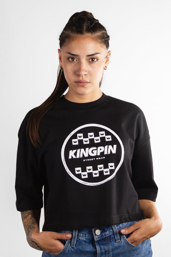 Remera Mujer Kingpin Boxy Negro 0D