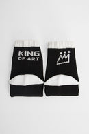 Medias King Of Art Negro/Blanco