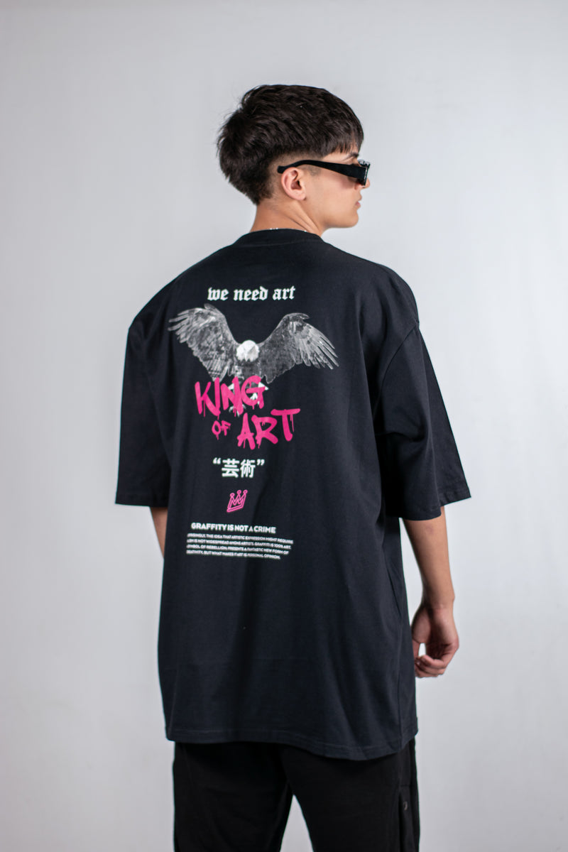 Remera King Of Art Oversize H Urban Shirt Negro W5 Unisex