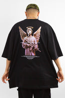 Remera King Of Art Hombre Super Oversize Negro Z3