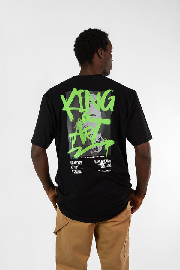 Remera King Of Art Urban Negro