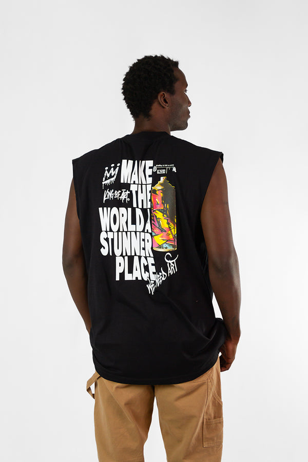 Musculosa King Of Art Mullet Negro