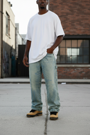 Jean King Of Art Baggy Lasser Blue