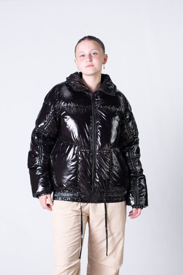 Campera King Of Art Puffer Mujer Zip Negro