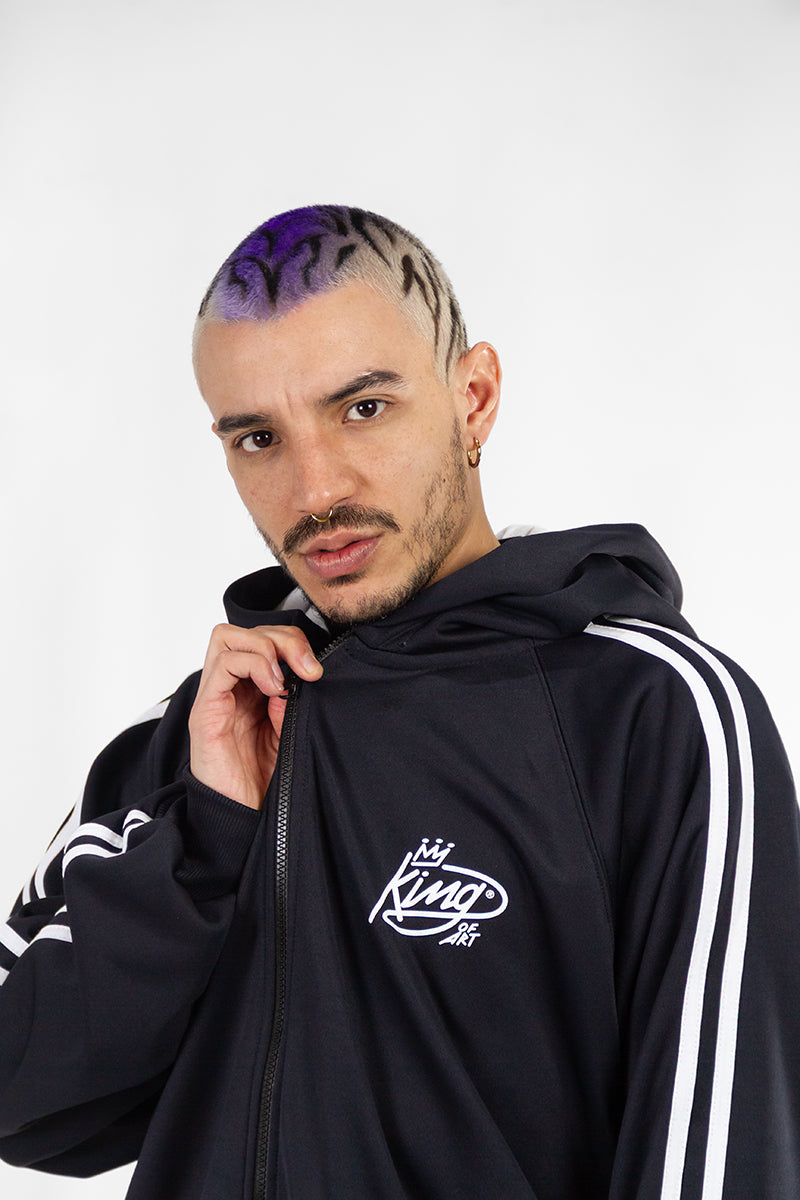 Campera King Of Art H Strips Negro/Blanco 658
