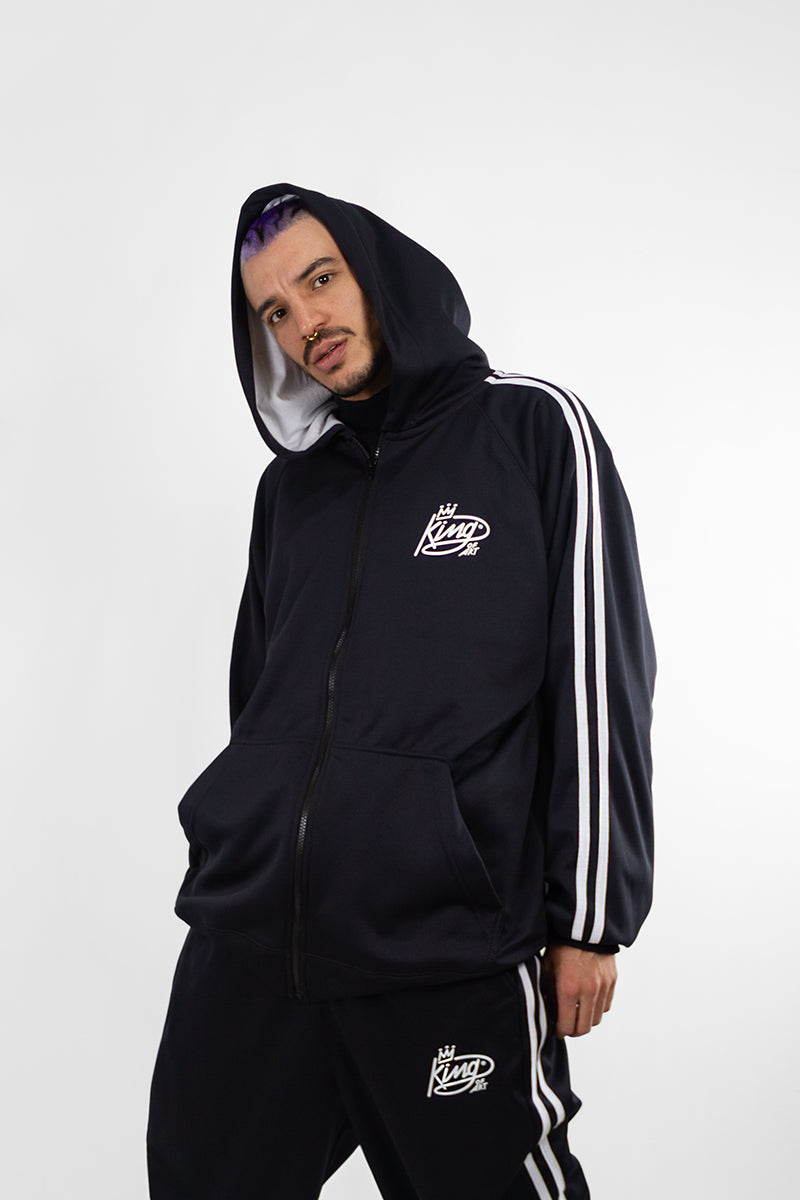 Campera King Of Art H Strips Negro/Blanco 658