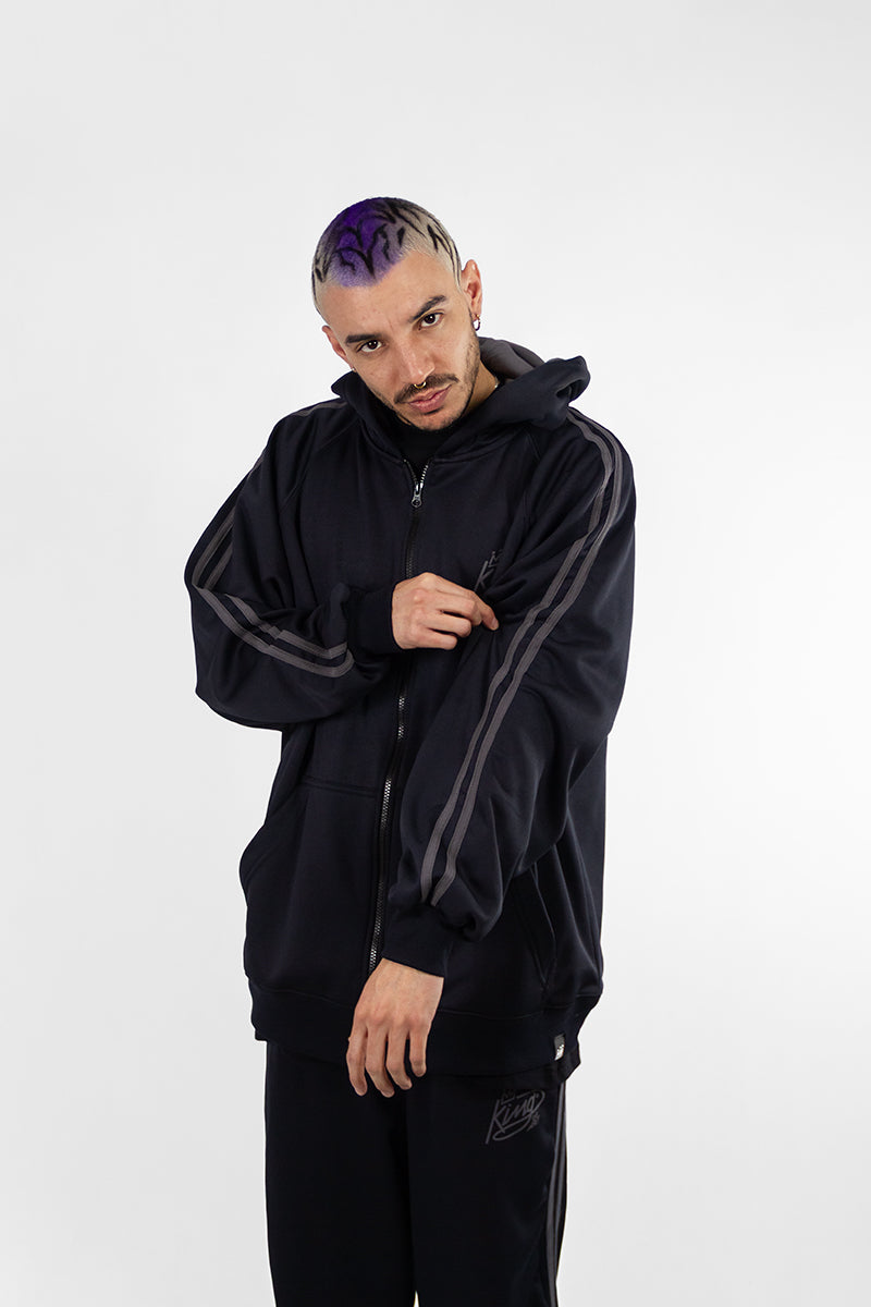 Campera King Of Art H Strips Negro/Gris 6B8