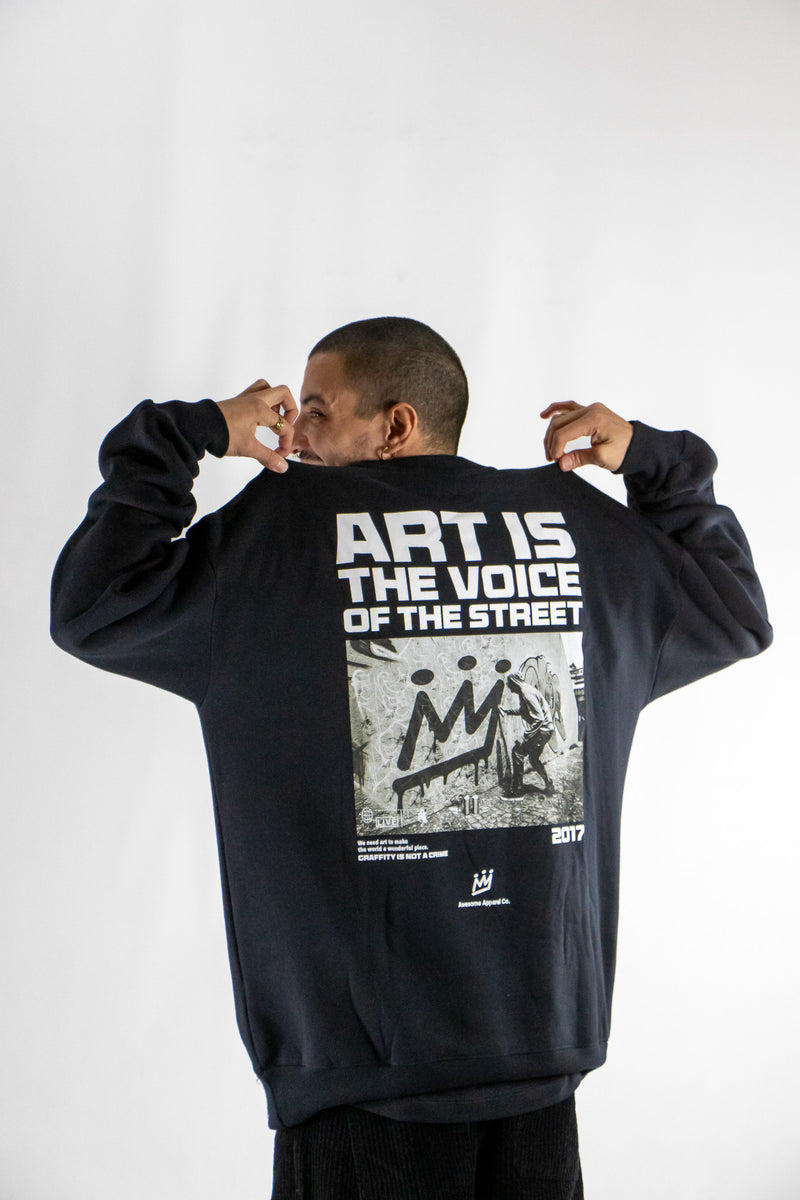 Buzo King Of Art Hombre Essential Negro 6012B