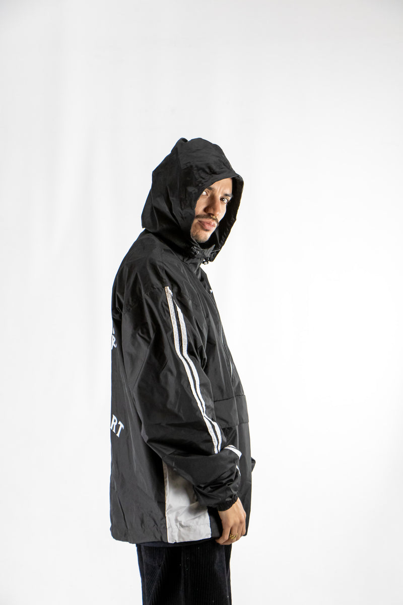 Anorak King Of Art Rompeviento Unisex Somer Negro Y Blanco