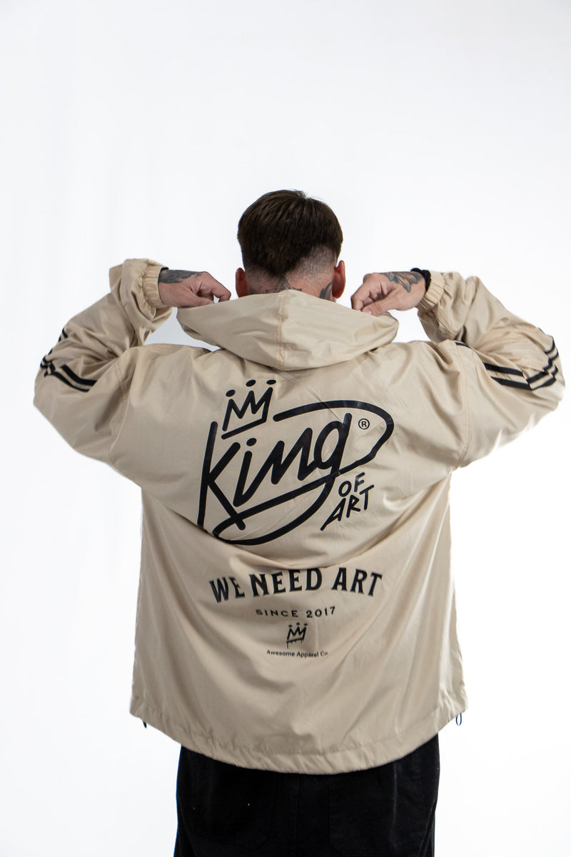 Anorak King Of Art Rompeviento Unisex Somer Beige 6081B