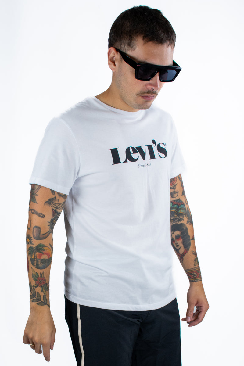 Remera Levis Graphic Set In Neck Vintage Logo Blanco⚪