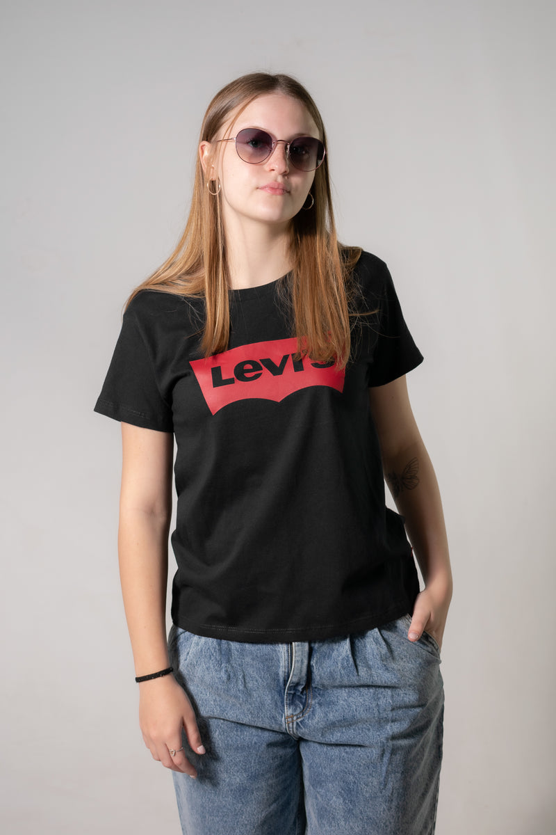 Remera Levis De Mujer The Perfect Tee Batw C Negro🖤💓