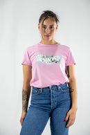 Remera Levis The Perfect Tee Fill Bat Rosa