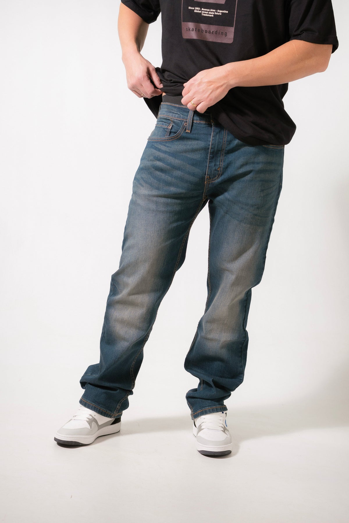 Jean Levis H 505 Regular Fit Cash Oscuro Verdoso Elastizado