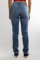 Jean Levis M 724 Hi Rise Straight Light Blue Worn