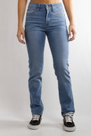 Jean Levis M 724 Hi Rise Straight Light Blue Worn