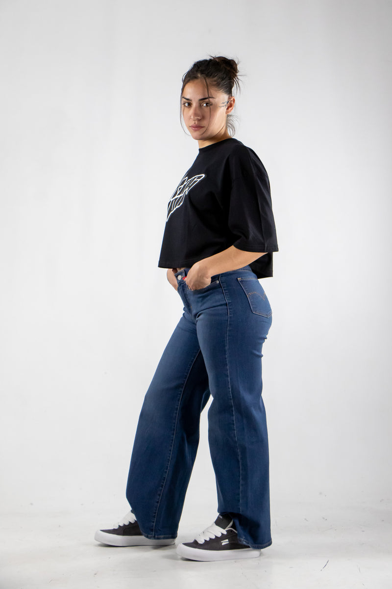 Jean Levis Wide 318 Leg Clever Girl Medio Oscuro