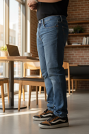 Jean Levis 510 Skinny Mid Azul