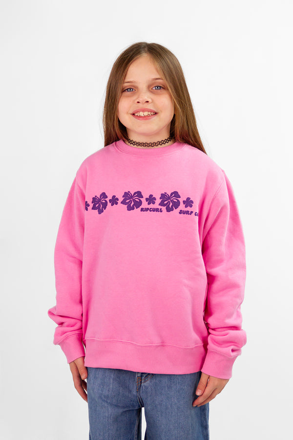 Buzo Rip Curl Kids Fe Crew Rosa
