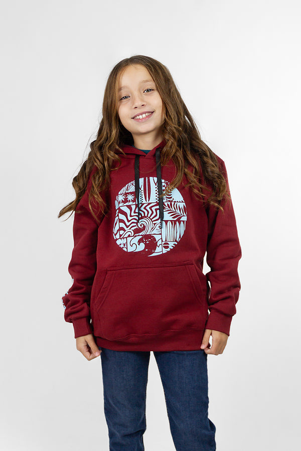 Buzo Ocn Kids Canguro Original Bordo 674N0