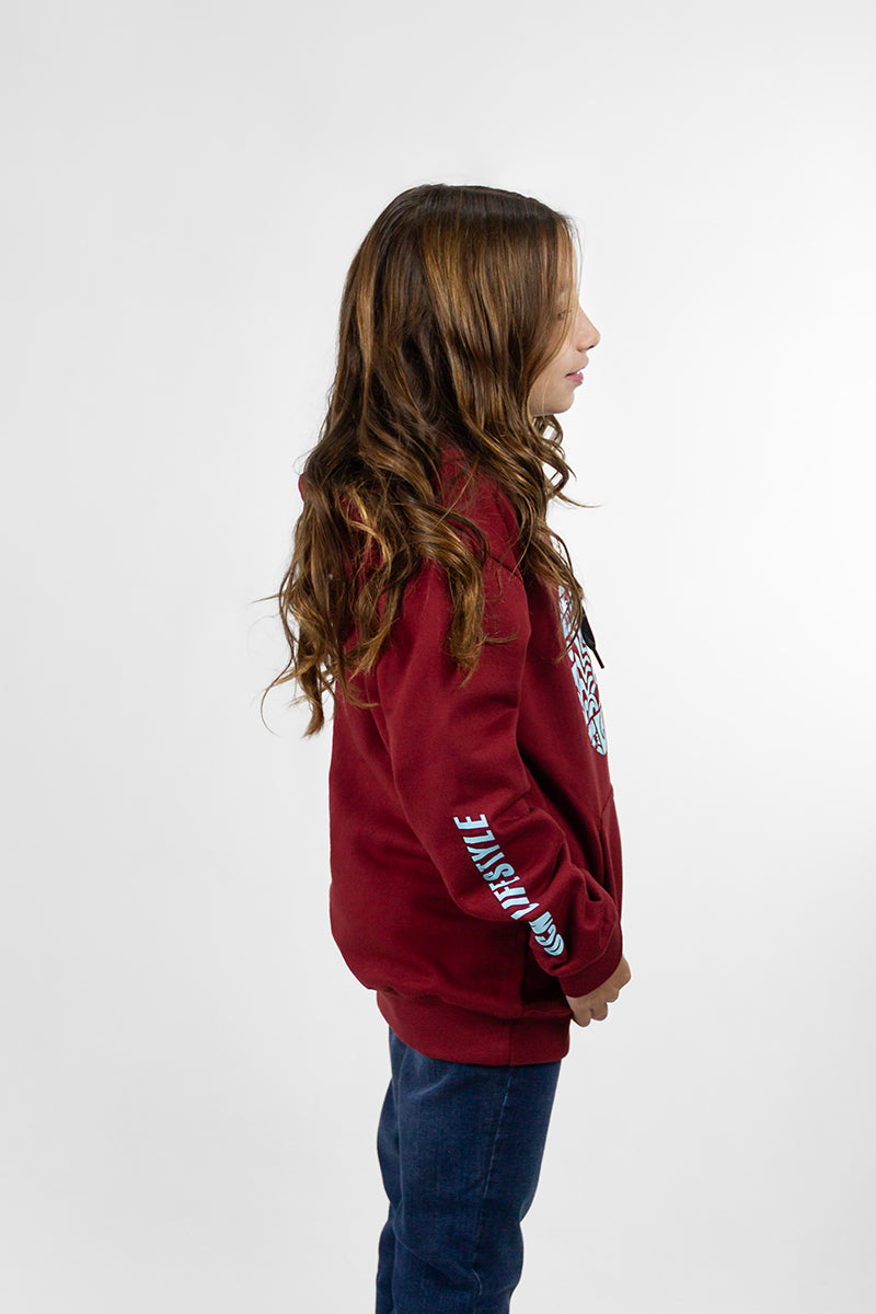 Buzo Ocn Kids Canguro Original Bordo 674N0