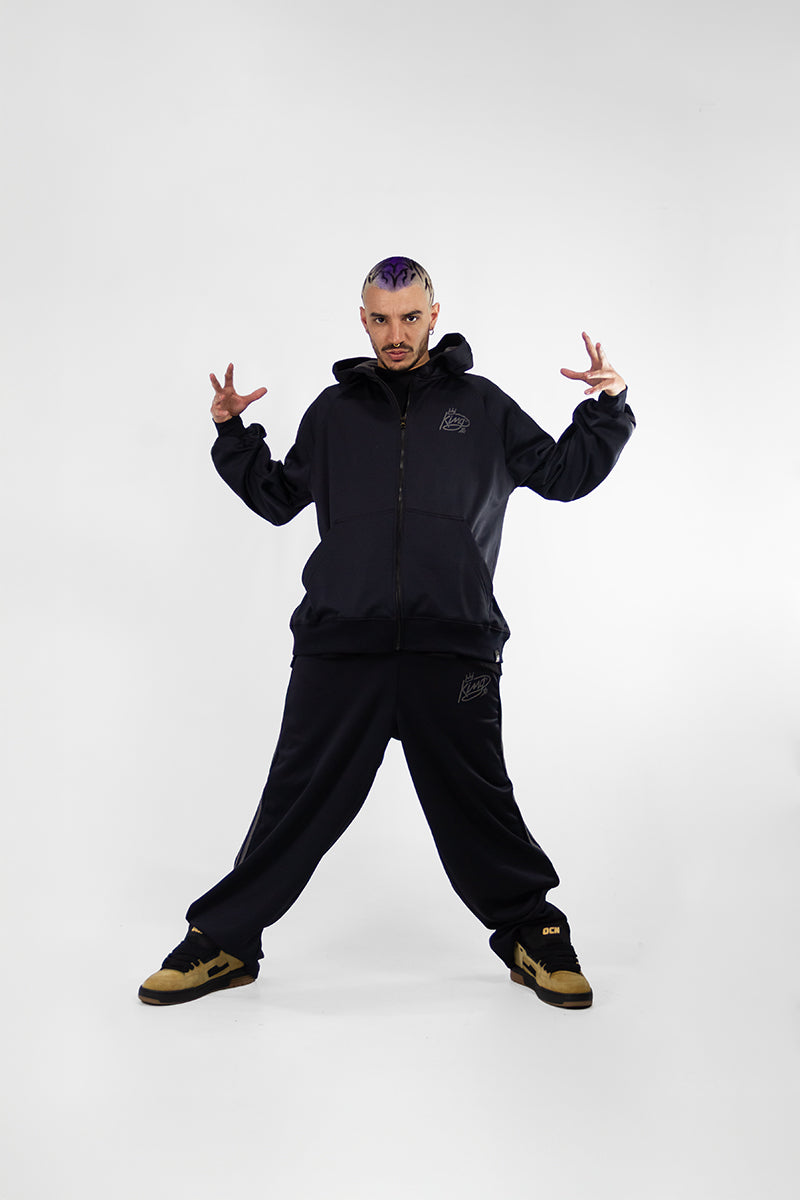 Jogging King Of Art H Strips Negro/Gris