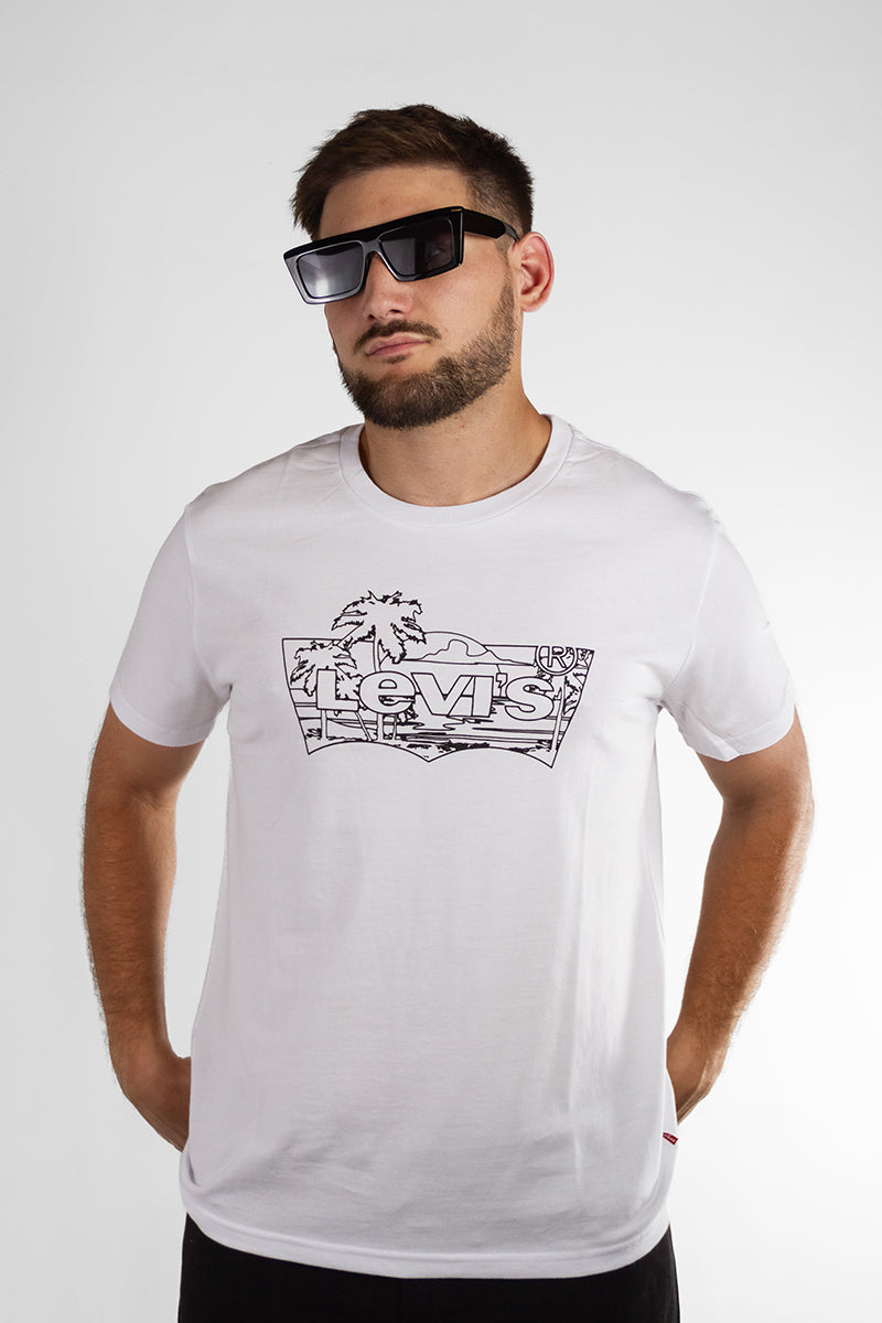 Remera Hombre Levis Graphic Set In Neck White