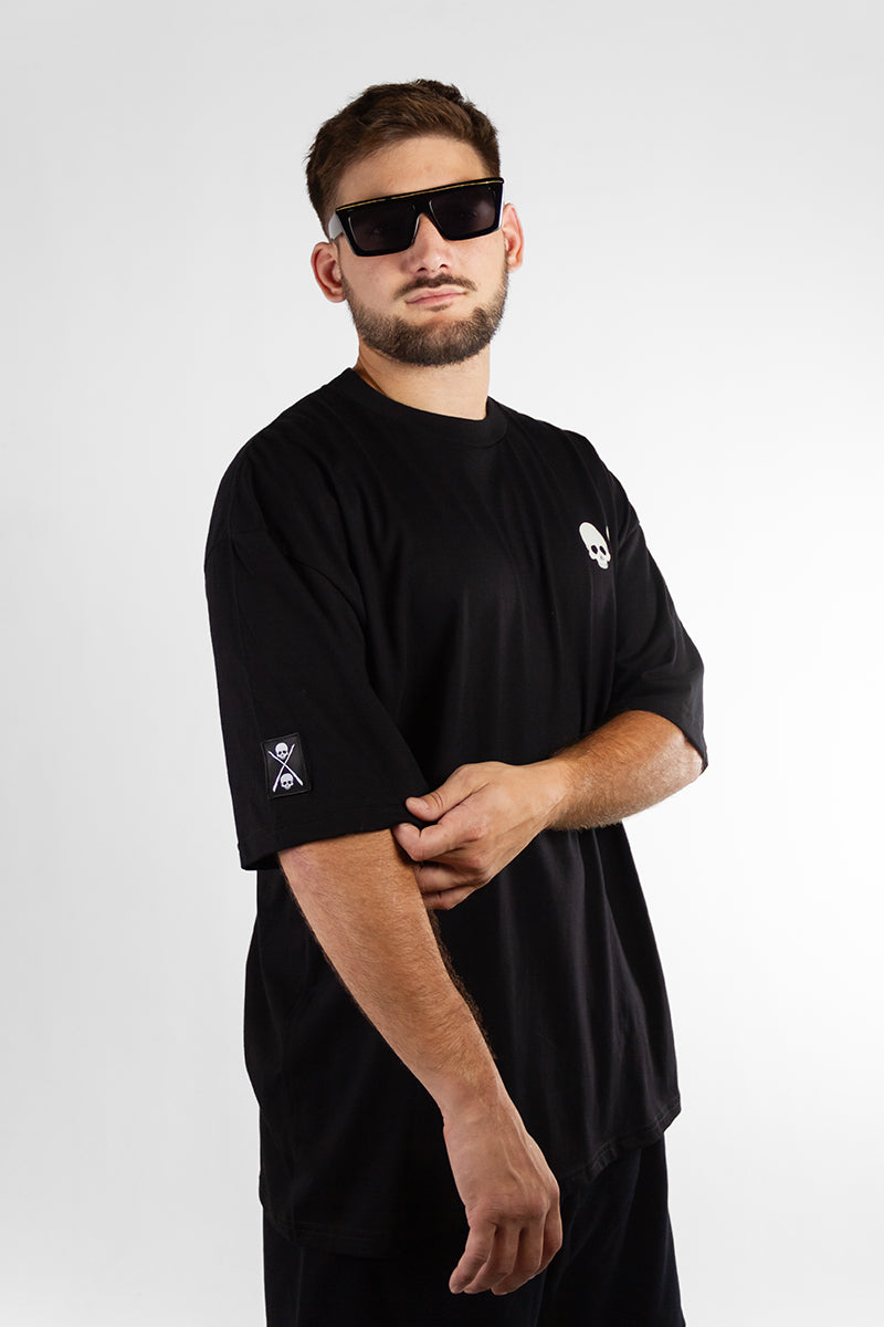 Remera Dos Padres Oversize Negro (Producto Outlet)