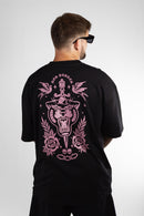 Remera Dos Padres H 2 Fat Oversize Negro Violeta