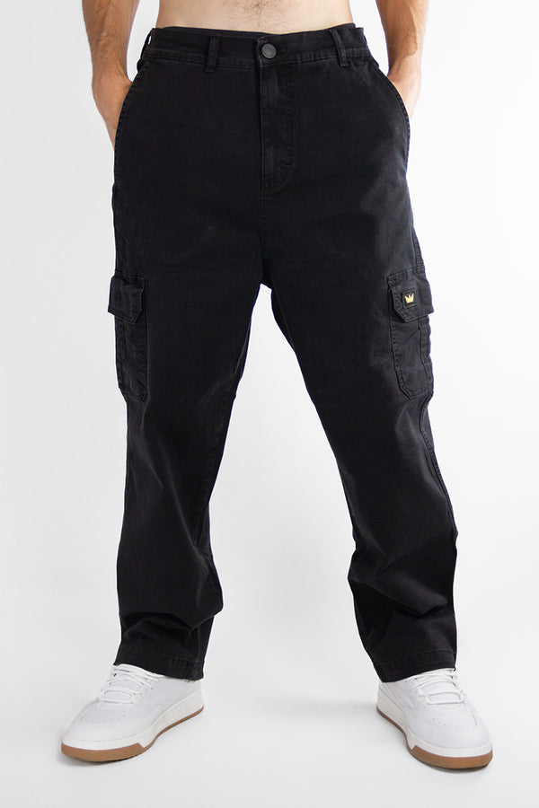 Pantalon Kingpin  Hombre Cargo Negro