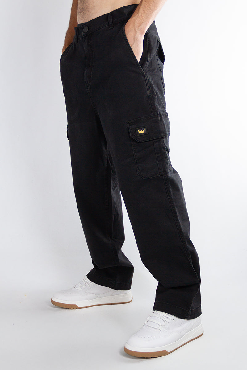 Pantalon Kingpin  Hombre Cargo Negro