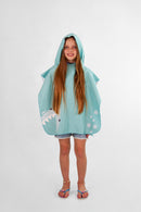 Poncho Mibi Shark Verde Agua