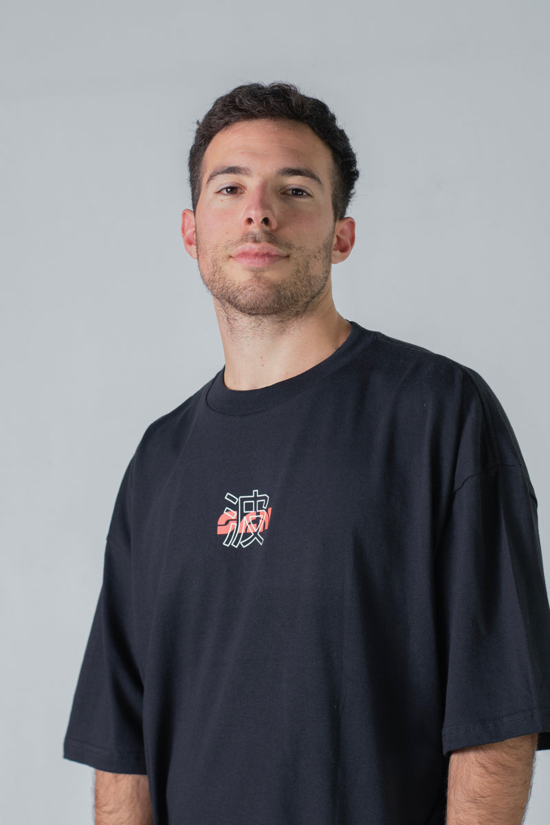 Remera Ocn H Original  Oversize Negro H4